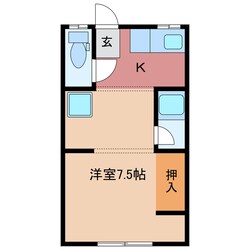 津駅 徒歩27分 2階の物件間取画像